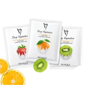3 Piece Fruit Face Mask Kit For Moisturizing And Anti Aging