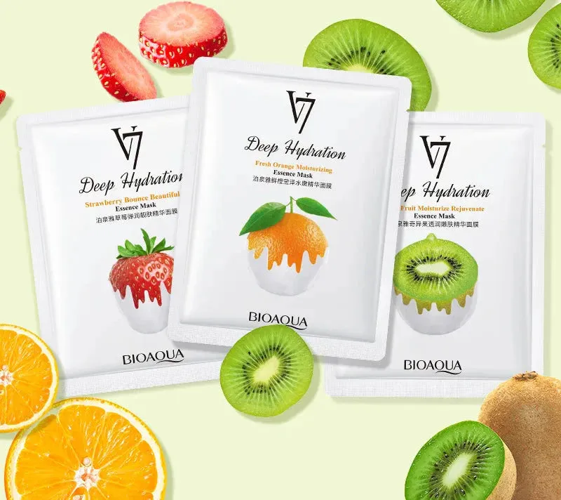 3 Piece Fruit Face Mask Kit For Moisturizing And Anti Aging
