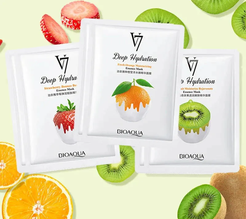 3 Piece Fruit Face Mask Kit For Moisturizing And Anti Aging