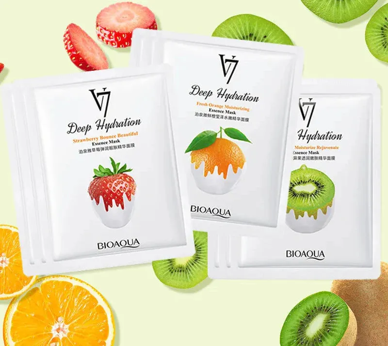 3 Piece Fruit Face Mask Kit For Moisturizing And Anti Aging