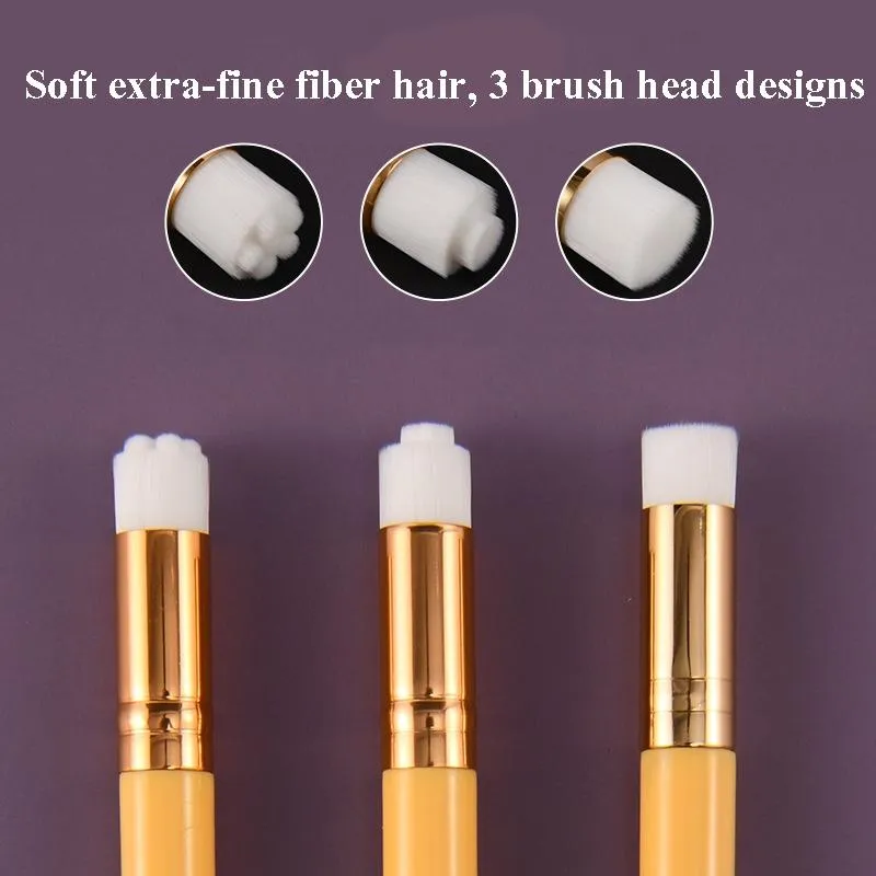 6-piece Soft Nasal Washing Brush for Blackhead Removal and Deep Cleansing - Protruding Head in White Gold