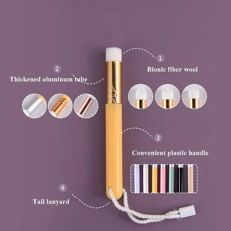 6-piece Soft Nasal Washing Brush for Blackhead Removal and Deep Cleansing - Protruding Head in White Gold