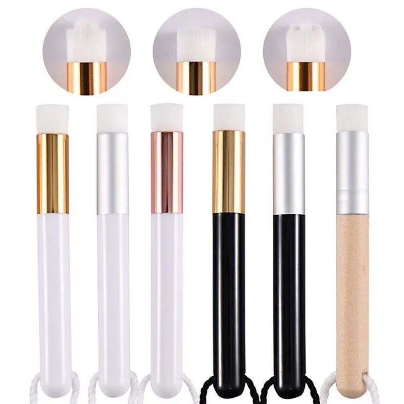 6-piece Soft Nasal Washing Brush for Blackhead Removal and Deep Cleansing - Protruding Head in White Gold