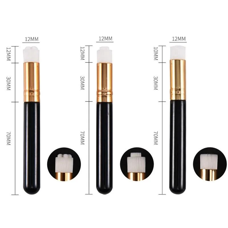 6-piece Soft Nasal Washing Brush for Blackhead Removal and Deep Cleansing - Protruding Head in White Gold