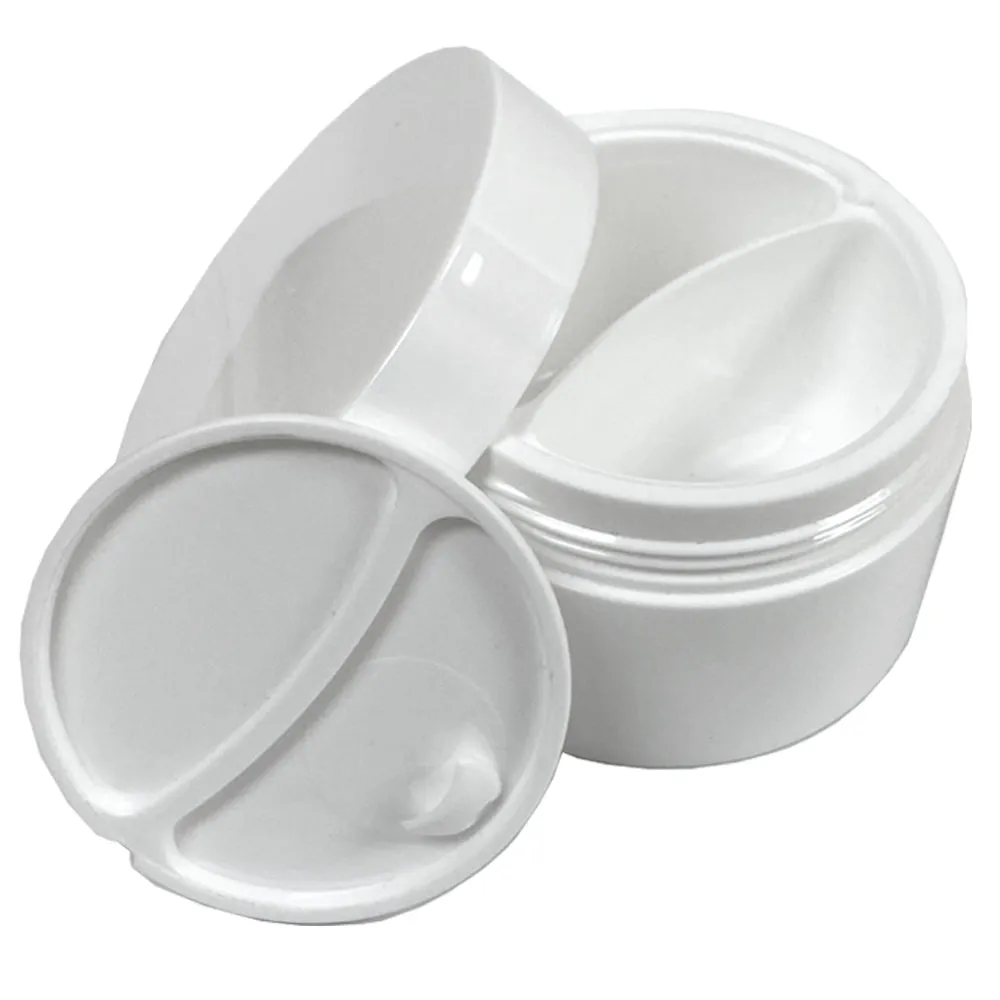 6 White Jars 4 oz Cosmetic Cream Containers Packaging Empty Dome Lids Plastic