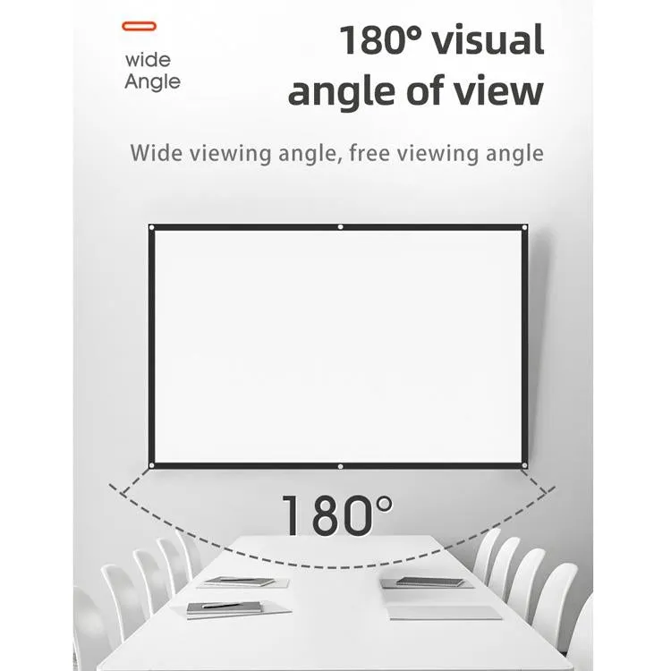 60 16 9 High Density Folding Projector Film Curtain - 132x75cm Projection Area