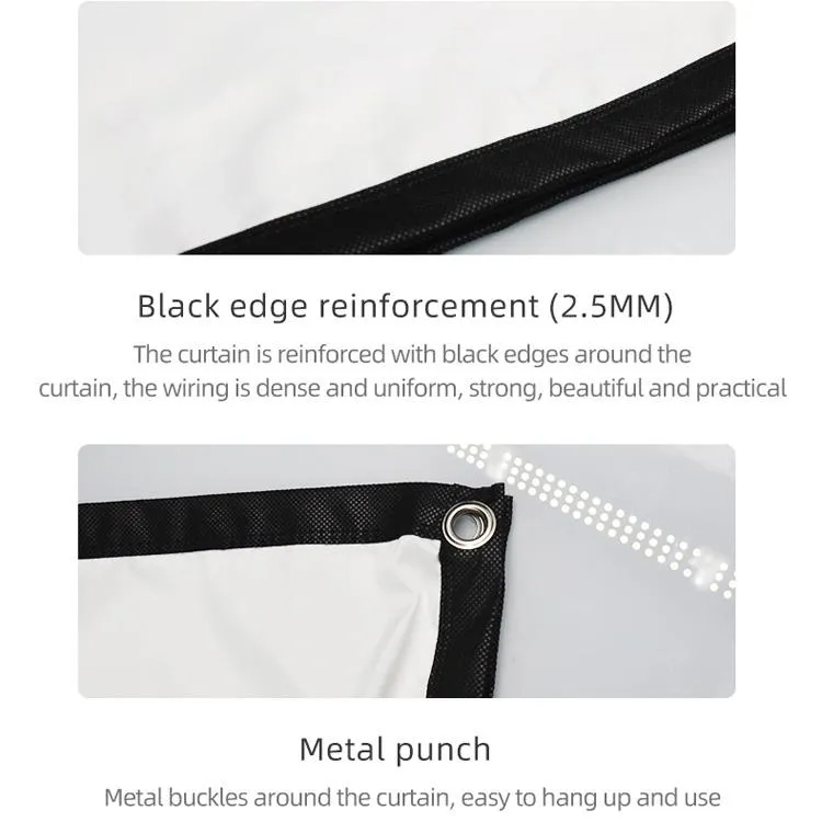 60 16 9 High Density Folding Projector Film Curtain - 132x75cm Projection Area