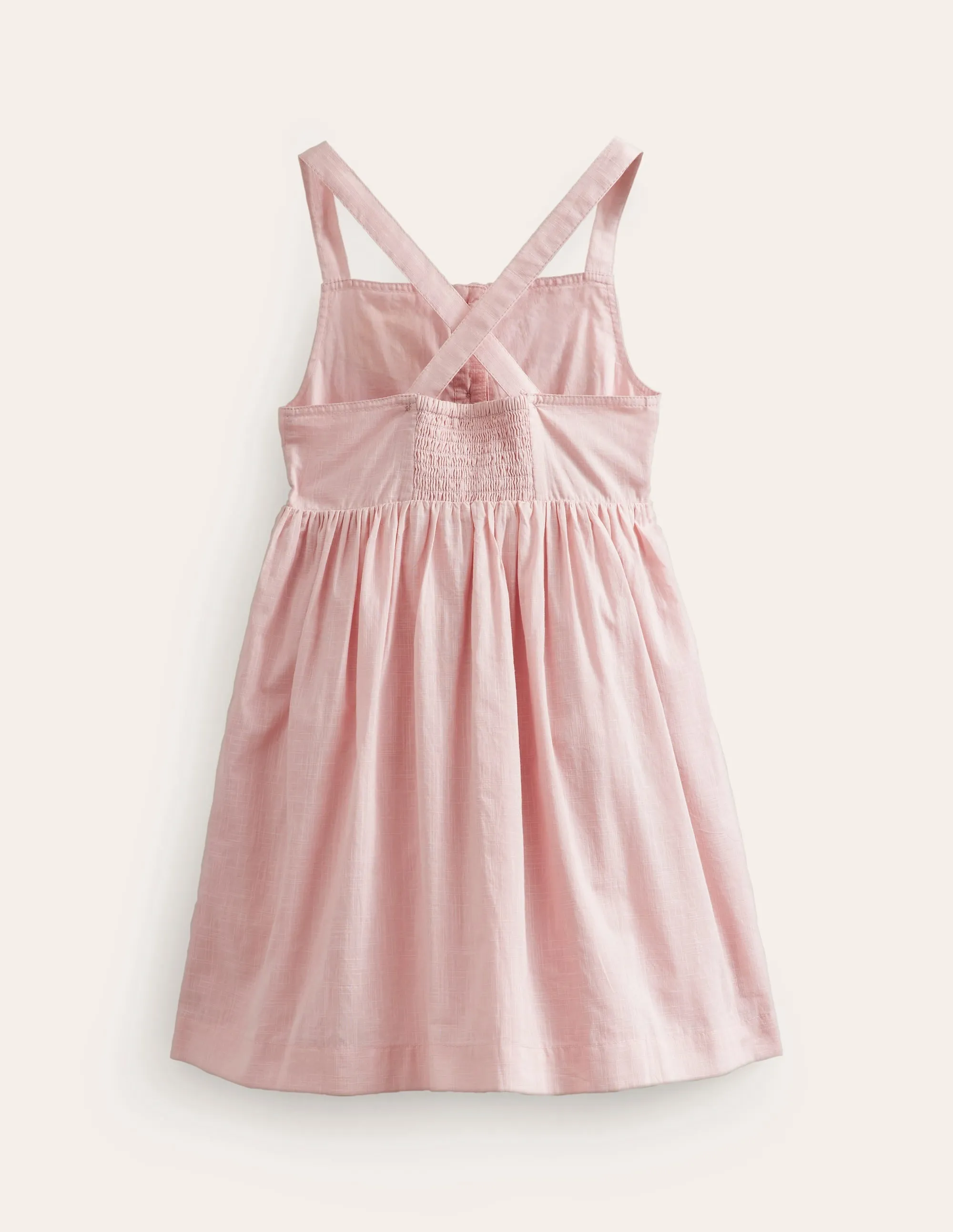 Button Through Logo Dress-Ballet Pink Ice Creams
