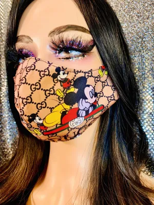G Mickey Inspired Luxury Face Mask