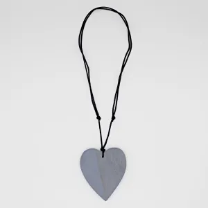 Gray Gabi Heart Wood Necklace