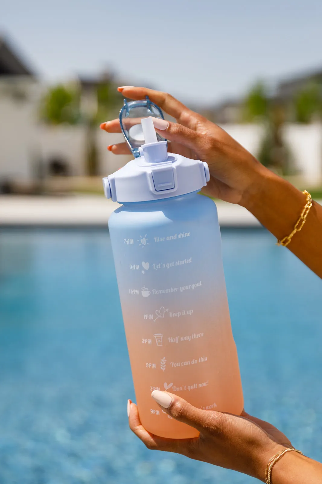 Happy Hydro Water Bottles Blue