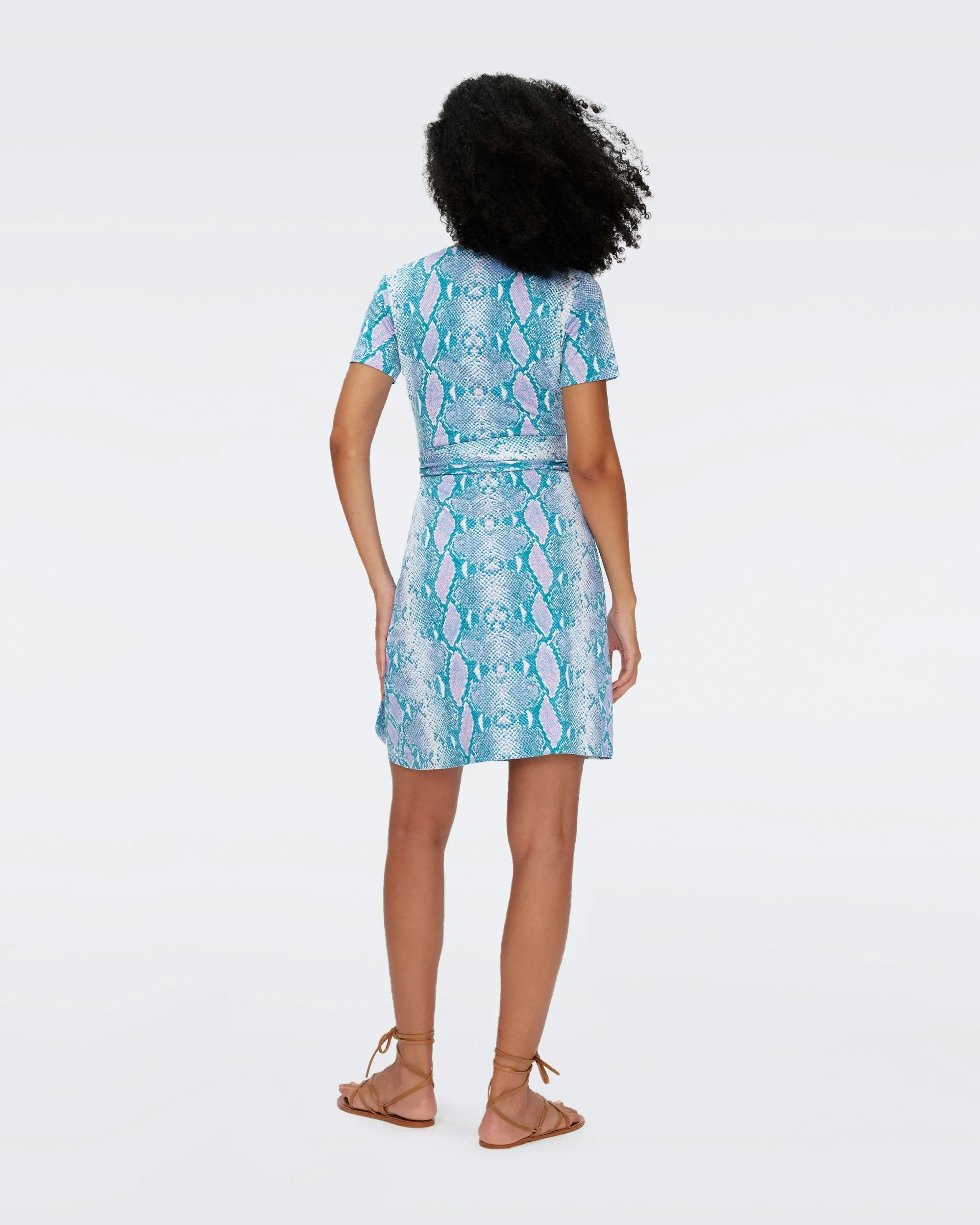 Julian Short Sleeve Silk Jersey Wrap Dress