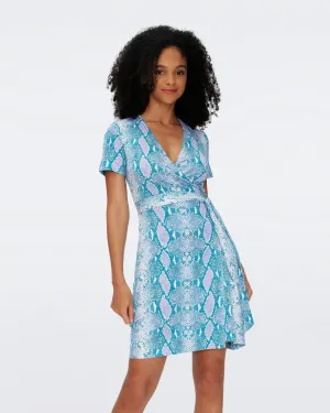 Julian Short Sleeve Silk Jersey Wrap Dress