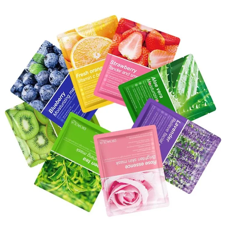 Pack Of 4 | Fruit Moisturizing Brighten Facial Sheet Masks