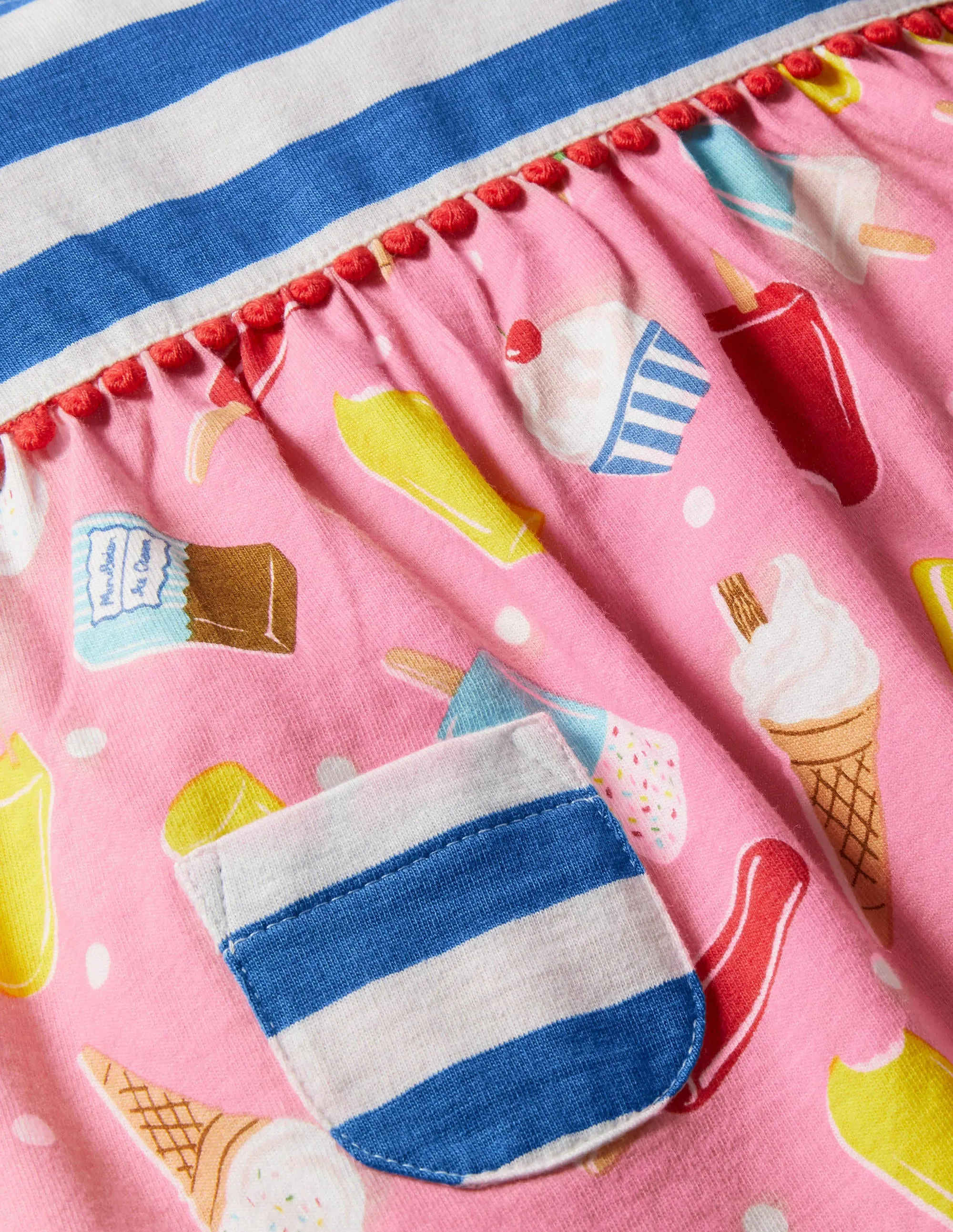 Printed Jersey Dress-Pink Lemonade Ice Creams